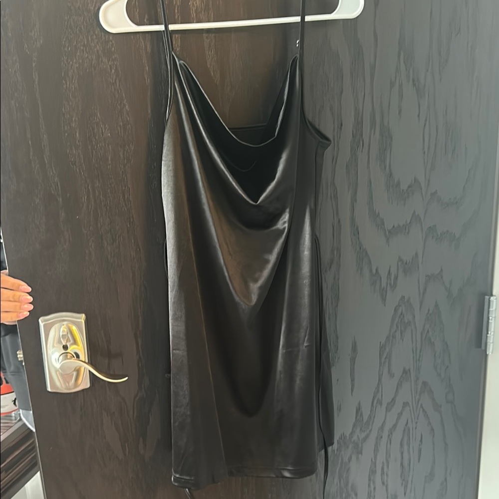 Zaful Black Cowl Neck Mini Dress